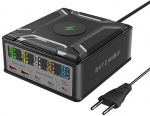 Blitzwolf BW-S28 260W, 2xUSB-A, 3xUSB-C, 15W wireless charger (black)