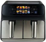 ProfiCook PC-FR 1287 H Double 8 L Stand-alone 2200 W Hot air fryer Black, Stainless steel