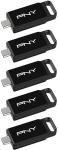 PNY Elite USB-C Flash Drive 64GB USB 3.2, 5-Pack Retail