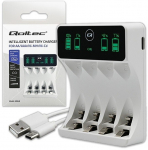 Qoltec Battery charger for NiMH type R03 AAA R6 AA LCD