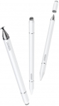 Magnetic Passive Stylus Pen with 3 Tips, White