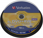 DVD+RW Matt Silver, 10pcs