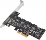 Silverstone SST-ECS06 PCIe 3.0 Low Profile SATA Adapter Card, 6x SATA 6G