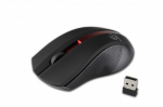 Rebeltec Wireless optical mouse, GALAXY black/red, rubber surface
