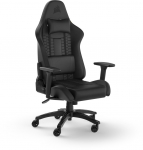 Corsair TC100 RELAXED Gaming Chair - Leatherette Black/Black