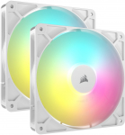 Corsair RS ARGB PWM 140mm Cooling Fans - 2 Pack, White
