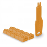 LINDY RJ45 Port Schl&ouml;sser Orange, 10 Stck 1 Schl&uuml;ssel