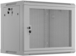 Lanberg Wall-Mount rack cabinet 19 inches 9U 600x450, perforated door (Flat Pack) grey
