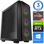 INTOP Ryzen 5 5600X 32GB 240SSD M.2 NVME RTX5060Ti 8GB WIN11Pro