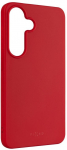 Fixed Story Back Cover for Samsung Galaxy S25, Red Rubber