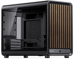 Jonsbo D33 Wood PC-Geh&auml;use, mATX, Tempered Glass - schwarz, Holz