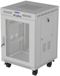 Lanberg 19-inch 15U floor-standing rack cabinet, 600x800, perforated door, LCD (flat-pack), grey