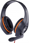 GEMBIRD gaming headset 3.5mm orgn-black