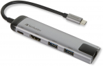Verbatim Multi Port USB-C 3.1, 2x USB 3.0, HDMI 4K