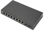 DIGITUS Switch 8-Port Gigabit 2xSFP unmanaged schwarz