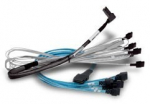 Broadcom Kabel 1x8 SFF-8654 to 2x4 SFF-8654 SlimSAS 1M