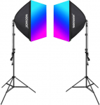 Kit Neewer NK800 two softboxes + bulbs RGB 24W 2700-6500K + tripods + barndoors