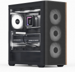 AeroCool Midi D501A-G-BK-V2 BWood ATX Case