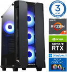 INTOP AQUA Ryzen 7 7700X 32GB DDR5 500SSD M.2 NVME+2TB RTX5050 8GB WIN11Pro
