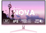 Arozzi Nova 32" IPS 180Hz QHD Gaming Monitor - Pink