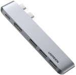 Ugreen 60559 laptop dock/port replicator USB 3.2 Gen 1 (3.1 Gen 1) Type-C Silver