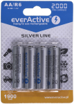 Everactive Ni-MH R6 AA 2000 mAh Silver Line Rechargeable Batteries