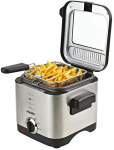 Mesko Home MS 4910 fryer Single 1.5 L Stand-alone 900 W Deep fryer Black, Satin steel