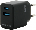 Mobilis Wall Charger 30W - 1 USB A 1 USB C - GaN