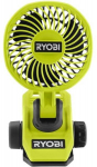 Ryobi RCF4-0 green/black clip fan without battery and charger