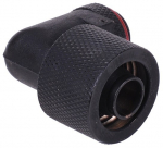 16/10mm screw-on nozzle 90&deg; rotatable G1/4 - knurled - black matt