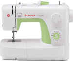 Singer Simple 3229 sewing machine, 31 stitches, 1 buttonhole, white/green