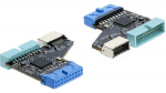 DeLOCK internal 20 pin header to 20 pin header and Type-E Key A socket