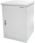 Zewnętrzna szafka rack IP55, wisząca 19" 15U 600x600, 4 belki nośne, 4 przepusty kablowe, kolor szary ALANTEC