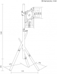 Floor TV stand mount Maclean MC-181 WB, 27-55", VESA up to 200x200, 60kg