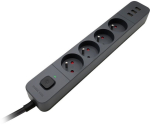 Defender SFS 135 power strip, 5 m, 4 sockets, 3x USB