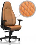 Noblechairs ICON Genuine Leather Gaming Chair - Cognac/Black