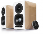 Edifier S880DB Compact Bookshelf Speakers, 88W, Bluetooth 4.1, Wooden Look, White
