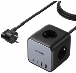UGREEN DigiNest Cube Power Strip (3 AC outlets + 65W 2A2C)
