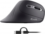 Equip Ergonomic Mouse USB-A-C Plug LR 1.80m black