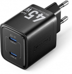 Vention 45W PD - GaN technology charger, 2x USB-C (black)