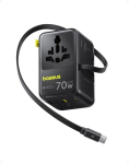 EnerCore CG11 Charger Retractable 2AC+2U + 70W Black
