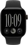 Apple Watch Series 12 (Black, Aluminium, 42 mm, Black Sport Band M/L)