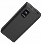 Platinet power bank 30000mAh PD QC LED, black