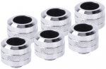 Alphacool Eiszapfen PRO 16mm HardTube Fitting G1/4 - Chrome Sixpack