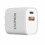 Wall charger Romoss AC20T USB + USB-C 20W (white)
