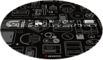 Genesis Tellur 300 Round Gear Protective Floor Mat, 100cm, Black