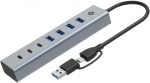 CONCEPTRONIC USB-Hub 7-Port 3.2C->4x3.0 3xUSB-C o.Netz. gr