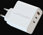 LC-Power Charger 2x USB-C/USB-A 65W LC-GAN-65 Wei&szlig;