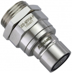 Koolance QD3 coupler bulkhead male G1/4F no-spill silver