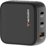 Verbatim Mini GaN Charger with Display (Black, 65W)